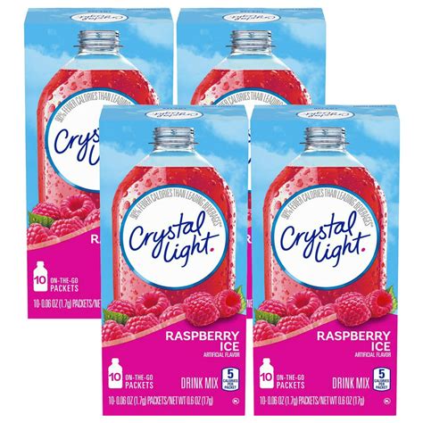Crystal Light Sugar Free Raspberry Ice Powdered Drink Mix 10 Ct 006