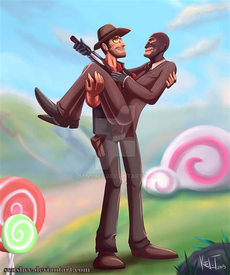 The Sniper And The Spy Tf2 By Senshee On Deviantart