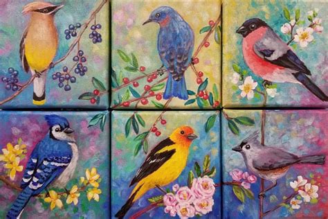 Songbird Acrylic Painting Tutorials By Angela Anderson On Youtube