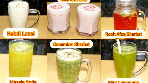 Sharbat Recipe 6 Healthy Sharbat Recipe Summer Refreshing Drink Recipe In Hindi Healthy