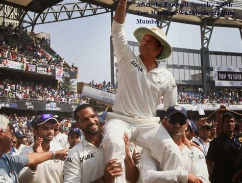 Farewell Speech Of Sachin Tendulkar After 200th Test Match At Wankhede Stadium Mumbai