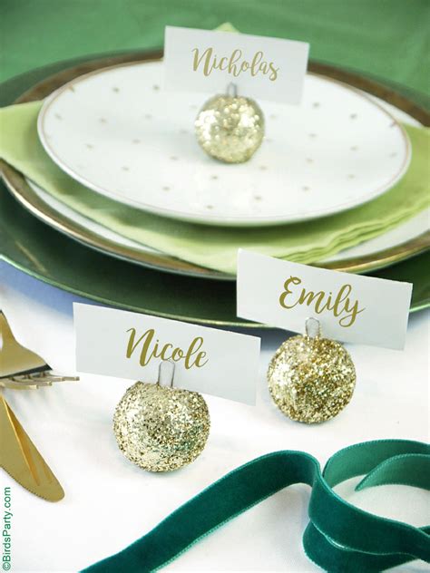 Check spelling or type a new query. DIY Glitter Baubles Ornament Place-Card Holders - Party ...