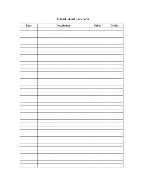 Accounting Journal Entry Template Addictionary