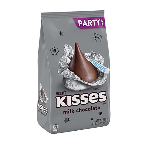 Amazon Com HERSHEY S KISSES Milk Chocolate Candy Gluten Free Individually Wrapped Oz