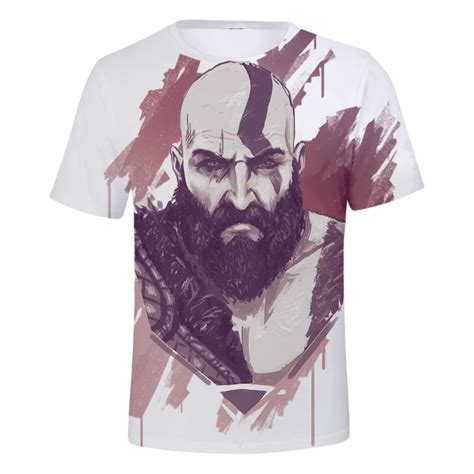 New Menwomen 3d Print Character T Shirt God Of War Kratos Tees T Shirt