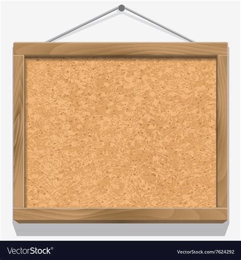 Cork Board With Wooden Frame Royalty Free Vector Image