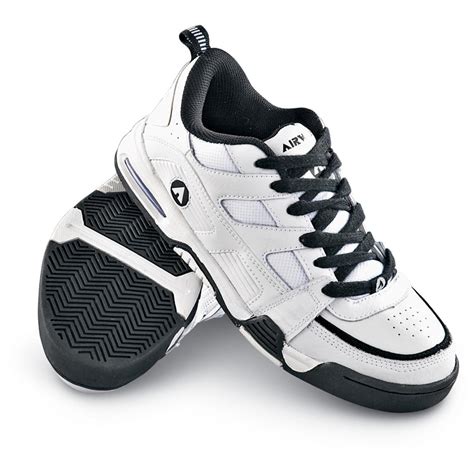 Mens Airwalk Fuse Skate Shoes White Black 113389 Running Shoes