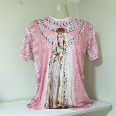 Camiseta Religiosa Nossa Senhora De Fátima Elo7