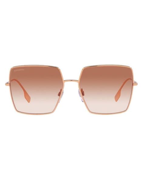 Burberry Daphne Square Frame Sunglasses In Pink Brown Lyst