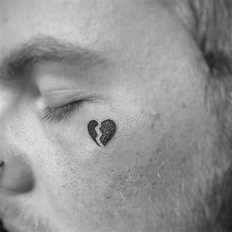 Black Heart Tattoo On Face Meaning Vennie Lilly
