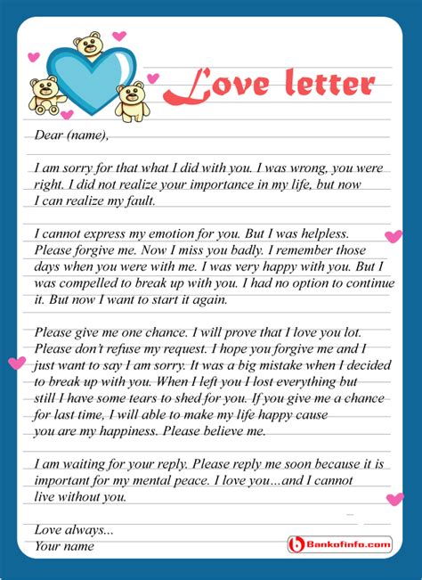 Love Letter Example For Him Letter Daily References