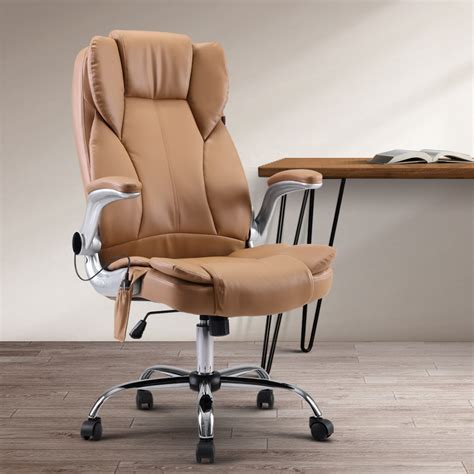 artiss massage office chair gaming chair computer desk chair 8 point vibration espresso shopycart