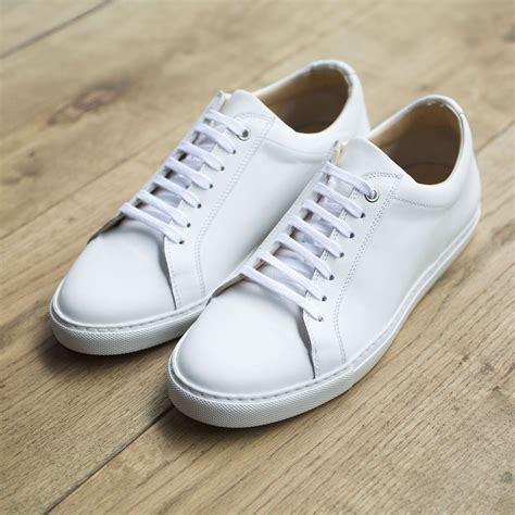Made From Italian Calf Leather These Sharp White Sneakers Are Bound To