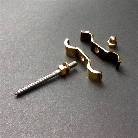 15mm, 22mm, 28mm, 35mm, 42mm, 54mm. Brass Pipe Clamp Bracket 15mm Diameter Ports Munsen Ring Type