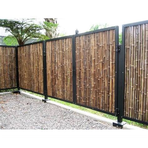 4 Ft X 8 Ft Natural Full Round Rolled Bamboo Privacy Fence Screen 1pc