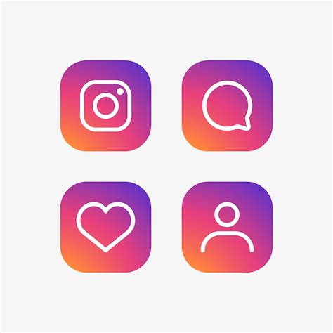 Conjunto De Iconos De Instagram Vector Gratis