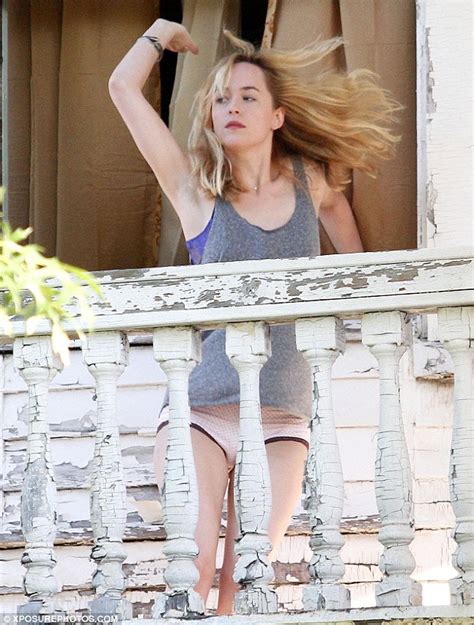 Dakota Johnson Films Scenes In Her Knickers As She Emerges After