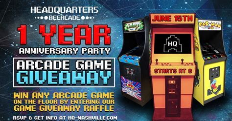 Arcade Game Giveaway Events Universe