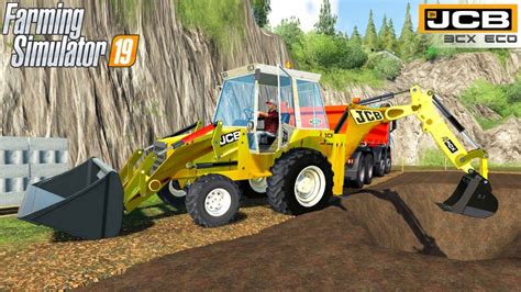 Farming Simulator 19 Jcb 3cx Eco Old Backhoe Loader Digging Dirt And