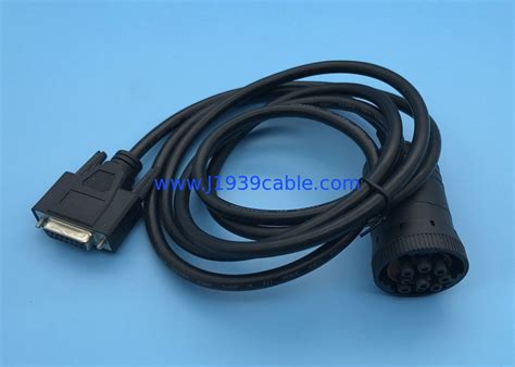 Black Type 1 J1939 Deutsch 9 Pin Female To D Sub Db15p Female Cable