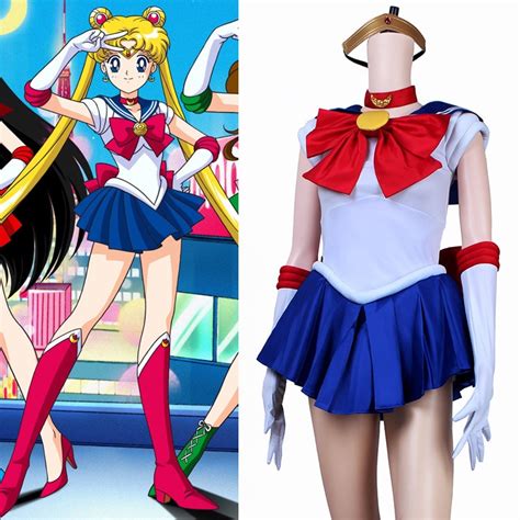 Japanese Anime Sailor Moon Costume Tsukino Usagi Blue Fancy Dress Role