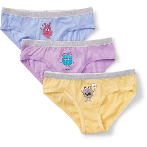 Brilliant Basics Girls Premium Print Brief 3 Pack Multi Big W