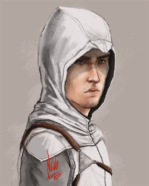 Assassins Creed Fan Art Altaïr Ibn Laahad Hood Version By