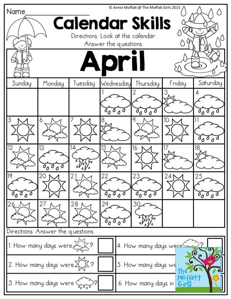 Calendar Skills Tons Of Fun And Effective Printables That Cover Core