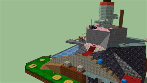 Super Mario 64 Beta Whomp Fortress 3d Warehouse