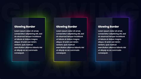 Css3 Glowing Gradient Border Card Ui Design Html Css Youtube
