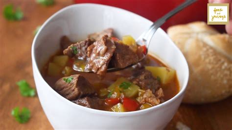 This hungarian goulash recipe will warm your soul and your culinary heart when winter is knocking at your door. German Goulash Soup - YouTube