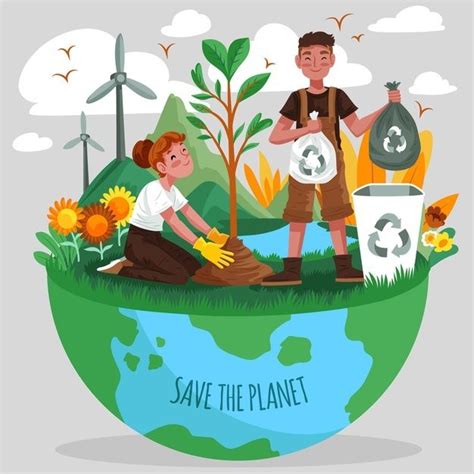 Ilustração Do Dia Mundial Do Meio Ambiente Desenhada à Mão Para Salvar O Planeta Vetor Grátis