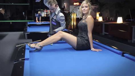 Sexy Blonde On Pool Table Youtube