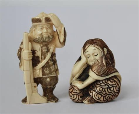 sold price two japanese ivory netsukes october 4 0117 6 00 pm pdt asian art japanese netsuke
