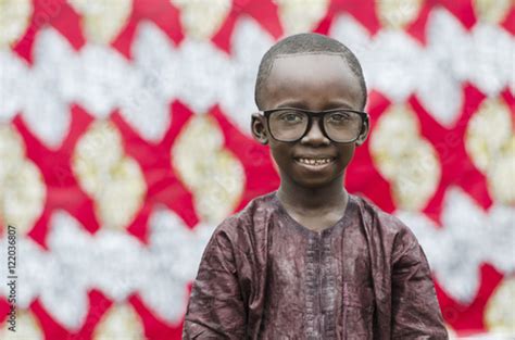 Black African Child Smiling With Nerdy Big Glasses On Buy This Stock