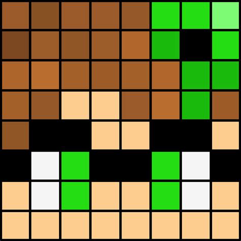 Slimecicle Painting Minecraft Minecraft Face Pixel Art Grid