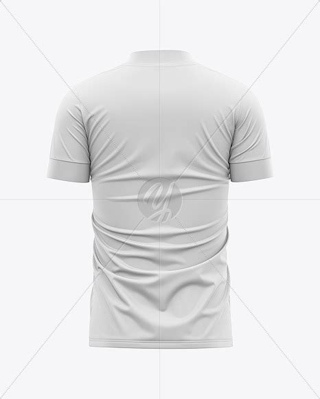 Mens Soccer Jersey T Shirt Mockup Back View On Yellow Images Object