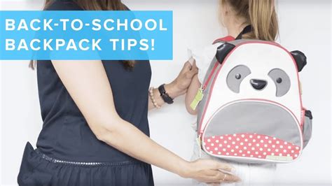Backpack Tips From A Chiropractor And Mom Youtube