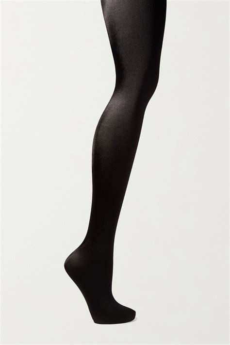 black satin de luxe tights wolford net a porter