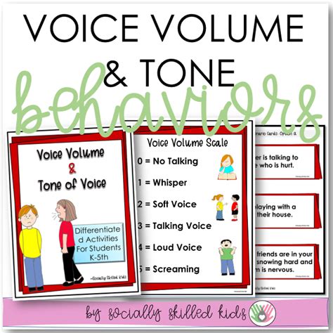 Voice Volume And Tone Of Voice Differentiated Social Skills Activiti Socially Skilled Kids