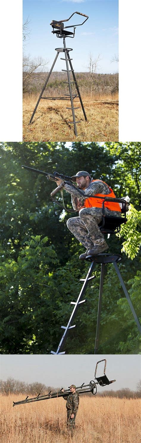 Tree Stands 52508 Hunting Ladder Stand Folding Tripod 10 Portable