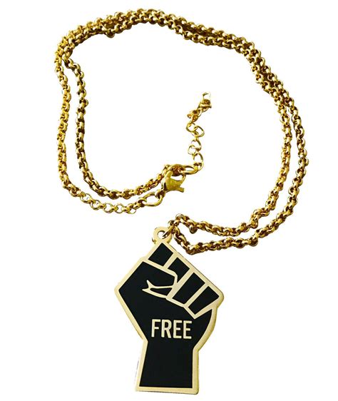 Freedom Fist Pendant Necklace Radical Dreams Pins