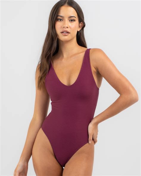 Topanga Elaine One Piece Swimsuit In Cabernet Fast Shipping Easy