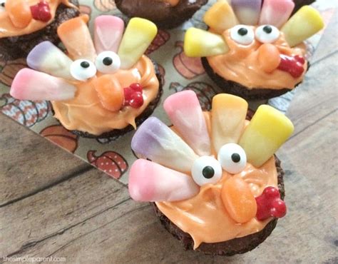 Since no baking is required, they're great to make with younger kids. Make Cute Easy Thanksgiving Treats with Turkey Brownie ...