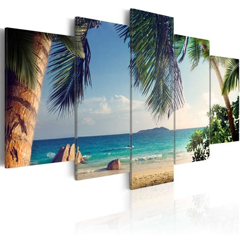 Leinwand Bilder Xxl Kunstdruck Wandbild Landschaft Meer Strand Palmen 030112 66 Ebay