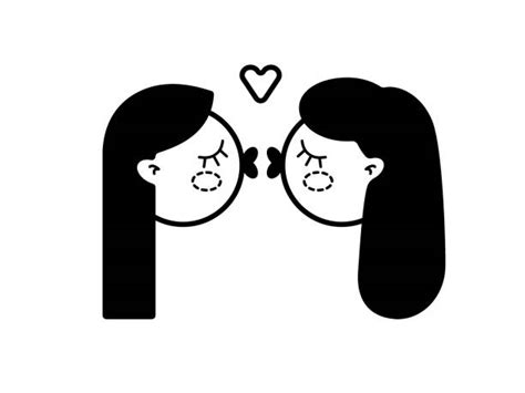 Drawing Of A Lesbians Kissing Illustrations Royalty Free Vector Graphics And Clip Art Istock