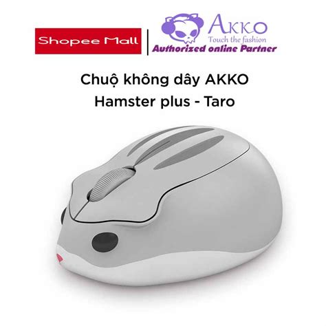 Chuột Không Dây Akko Hamster Wireless Taro Plus MÀu XÁm Shopee