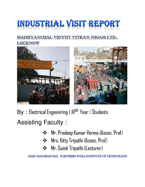 Industrial Visit Report Bbdniit