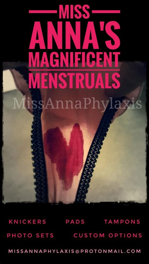 Miss Anna Menstrual Fetish Items From Check Out What Is On