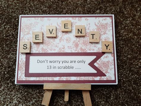 Scrabble 70th Birthday Card Don T Worry It Is Only 13 Etsy De